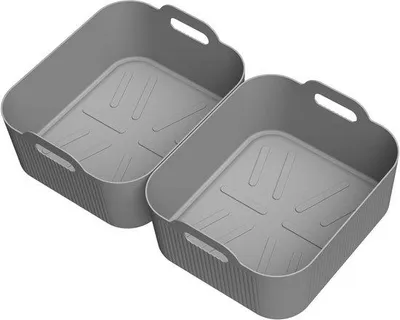 Immagine prodotto di Accessori in silicone per friggitrici ad aria con doppio cestello, 5 L, 5 L, grigio
