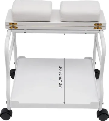 Image de Chariot pour bains de pieds, design portable et pliable, capacité de charge élevée, BLANC
