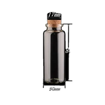 Obrázek produktu pro Skleněné láhve o objemu 30 ml, 40 ml, 55 ml, korkový uzávěr, 40 ml