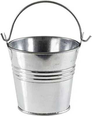 Produktbild von Zinkeimer Metalleimer Blecheimer verzinkt Eimer 5l 7l 10l 12l 16l Garteneimer Ascheeimer Wassereimer Silber verschiedene Größen für Bauarbeiten Robust (10L)