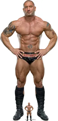 Produktbild von WWE Batista lebensgroßer Pappaufsteller – 2D Standfigur in Originalgröße 94x194 cm