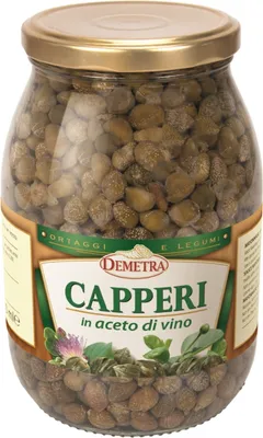 Immagine prodotto di Piccoli frutti di cappero in aceto di vino 1,0 kg - Demetra