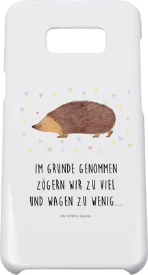 Produktbild von Mr. & Mrs. Panda Samsung Galaxy S8 plus Handyhülle  Igel Herzen - Weiß - Geschenk, Liebe, Kuss, Vertrauen, Handycover, Handy Case, Hülle, Herz, Lustige Sprüche, Cover