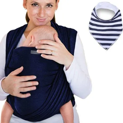 Immagine prodotto di Famanu Babytrage: marsupio per bambini in cotone 100%, con supporto elastico, colore nero