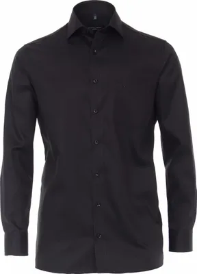 Produktbild von CASAMODA Herren Businesshemd 72er Langarm Kent Comfort-Fit Schwarz 45