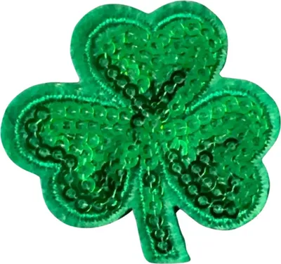 Produktbild von Dreiblättriges Kleeblatt, Paillette-Emblem zum Aufbügeln