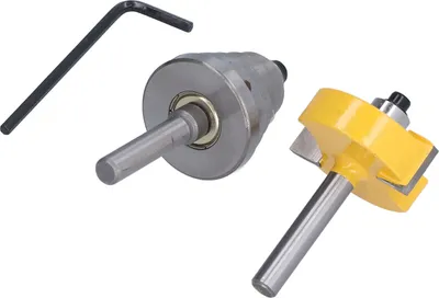 Produktbild von Rabbet Router Bit,Rabbeting Bit Set,1/4in Shank Rabbeting Bit,Fräser Router Bit,Holzbearbeitung Zapfenschneider,Bearings Set