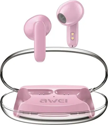 Obrázok produktu pre Slúchadlá Awei Bluetooth 5.3 T85 Enc Tws + Dokovacia Stanica Ružová/Ružová