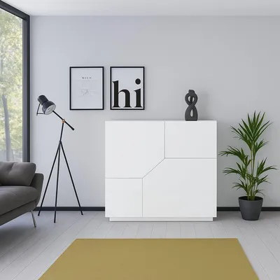Image de Amento - Buffet, 79x43x86h cm Blanc Brillant, une Étagère  Italy