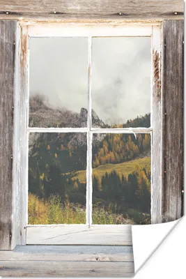 Produktbild von MuchoWow® Poster Aussicht - Berg - Herbst 20x30 cm - Papierdruck