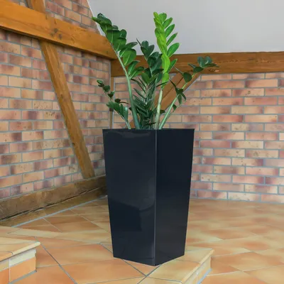 Image de Omgoods - Grande jardinière avec bac intérieur, idéale pour l'intérieur et l'extérieur