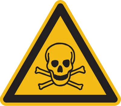 Produktbild von Dreifke® Warnschild, Warnung vor giftigen Stoffen W016 | Alu geprägt | 200x0 ...