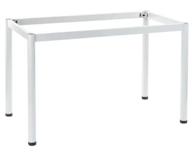 Image de Structure en métal avec pied rond, NY-A057/O, diamètre du pied 5 cm, dimensions 136x76x72,5 cm, blanc