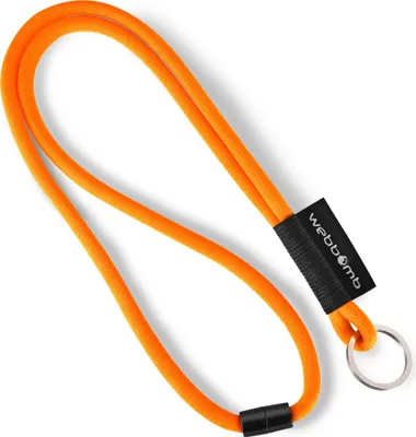 Produktbild von webbomb® Tubular Lanyard rund Orange Schlüsselband weich mit Sicherheitsverschluss Schlüsselring Schlüsselanhänger Umhängeband Keychain für Schlüssel