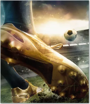Produktbild von Wallario Herdabdeckplatte aus Glas, Größe 52 x 60 cm 1-teilig, Motiv Fußball Goldschuh auf dem Feld