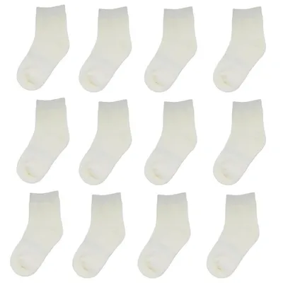 Produktbild von YALION StoppersockenKinder 12 Paar Antirutschsocken Baby Jungen Rutschsocken ABS Baumwolle Socken Mädchen Crew Socks 3-4 Jahre-Weiß
