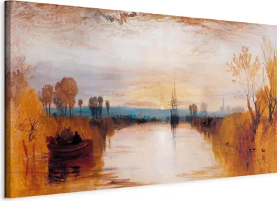 Produktbild von Italienischer Leinwand Leinwandbild - Chichester Canal 100x45 cm Reproduktionen l-G-10087-b-a