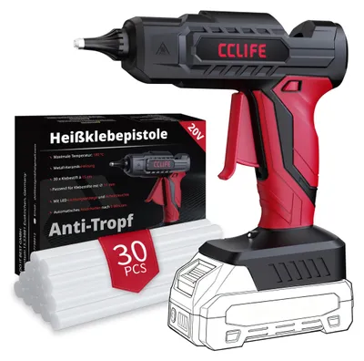 Produktbild von CCLIFE Heißklebepistole 200W mit 30 Heißklebesticks – 200W, 11.2 mm
