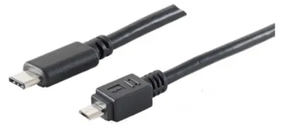 Produktbild von 1m USB Kabel C-Stecker zu Micro B-Stecker
