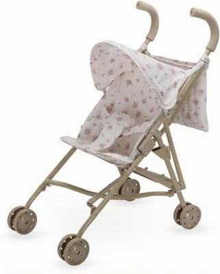 Imagen del producto de Cochecito de muñecas plegable de metal. Cochecito plegable para paseos con muñecas. Juguete para paseos
