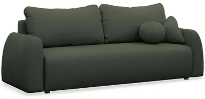 Image de Selsey Nubelle – Canapé 3 places avec fonction couchage et espace de rangement, chenille, vert foncé
