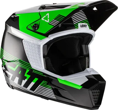 Produktbild von Leatt Moto 3.5 V.22 Motocross Helm, schwarz/grün/weiß, L (59/60)