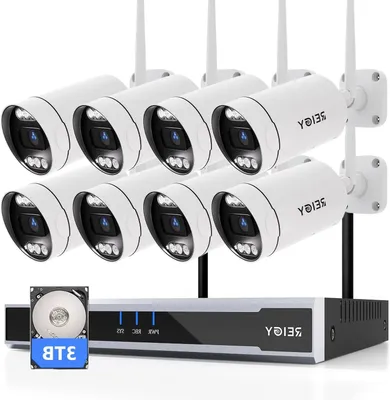 Obrázok produktu pre Bezpečnostný kamerový systém 5 MP – CCTV bezpečnostná kamera – Bezdrôtový kamerový systém – Vonkajšia kamerová súprava