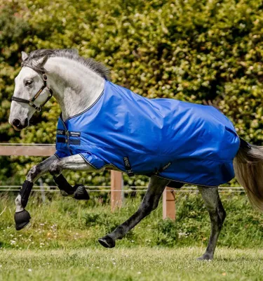 Produktbild von Horseware Ireland Outdoordecke 50g Amigo Hero Ripstop Regendecke Blue/Navy&Grey 160 (7'0)