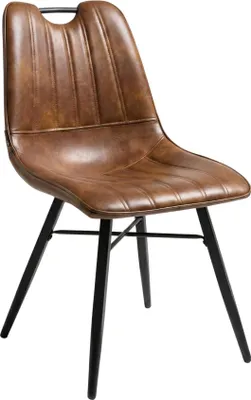 Image de Chaise de restaurant en SIMILI CUIR Marron pour Interieur