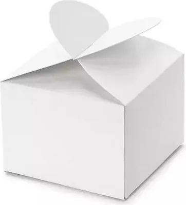 Produktbild von Partydeco Weiße Herzförmige Geschenkboxen, 10 Stück