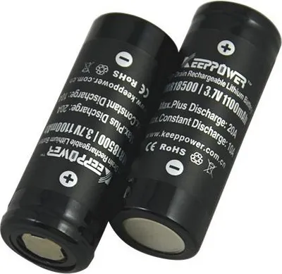Produktbild von Keeppower IMR18500 - 1100mAh, 3,7V (10A) Li-Ion-Akku