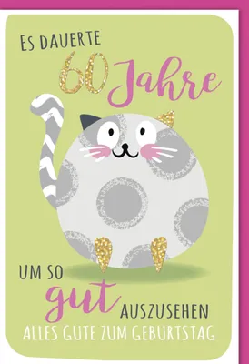Produktbild von 60. Geburtstag - Karte mit Umschlag 1