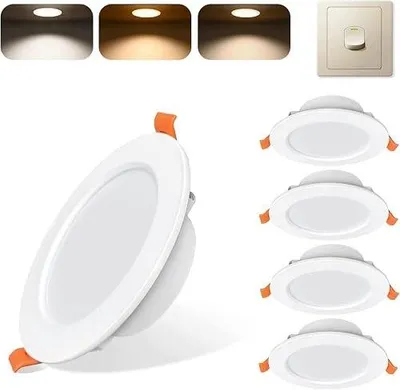 Zdjęcie produktu dla Spot sufitowy LED 7W ciepły biały 3000K wpuszczany aluminiowy IP44