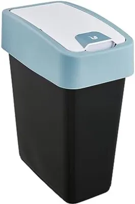Produktbild von Kleiner Mülleimer 10l Blau mit Klappdeckel