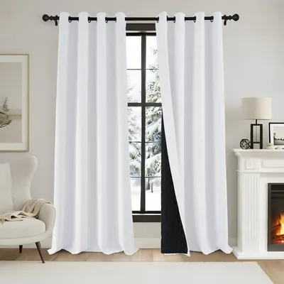 Obrázek produktu pro Zatemňovací závěsy dvouvrstvé - Izolace tepla a chladu - 2 kusy - 240 cm vysoké x 140 cm široké