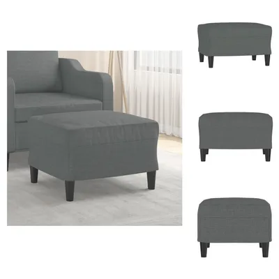 Zdjęcie produktu dla vidaXL Podnóżek ciemnoszary 60x50x41 cm tkanina - Tapicerowany stołek