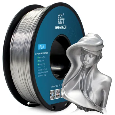 Produktbild von GEEETECH PLA filament 1,75mm Silk Silber für 3d Drucker 1KG Spool