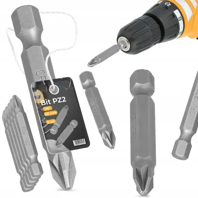 Produktbild von TRCR Pozidriv PZ2 Schrauberbits 50mm magnetisch 5er-Set