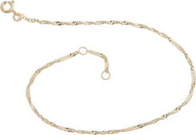 Produktbild von SILBERKETTEN STORE Fußkette Singapur 1,4mm - 333 Gold; Länge wählbar von 23-30cm - 29cm