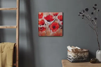 Produktbild von Coloray Hodiny Unikátní 30x30 cm  Tiché hodiny Pro obývací pokoj a kuchyň Nástěnné hodiny Plátno Bílé ručičky hodin - Lidé malovali