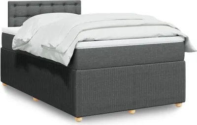 Produktbild von Möbel Boxspringbett mit Matratze Dunkelgrau 120x200 cm Stoff - Klassische Bettrahmen 3287438