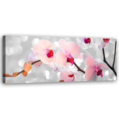 Produktbild von Leinwandbild Orchideenblüten Natur 90x30 Feeby Rosa bild für die wand bereit zum aufhängen
