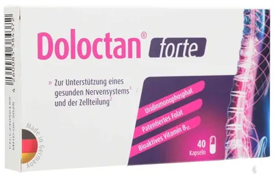 Obrázek produktu pro Doloctan forte kapsle na spinální syndrom, bolesti nervů a polyneuropatie, 40 kapslí