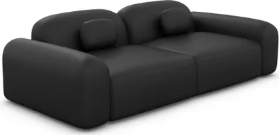 Produktbild von Echtleder 2-Sitzer Couch Nuvia Schwarz
