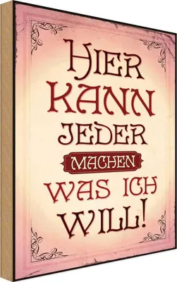 Produktbild von vianmo Holzschild 18x12 cm kann jeder machen was will Dekoration
