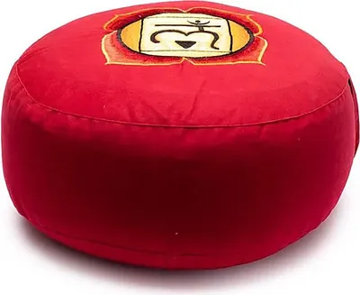Obrázok produktu pre Súprava na kadidlo Meditačný vankúš 1. čakra vyšívaný -- 33x17 cm + Masala kadidlo