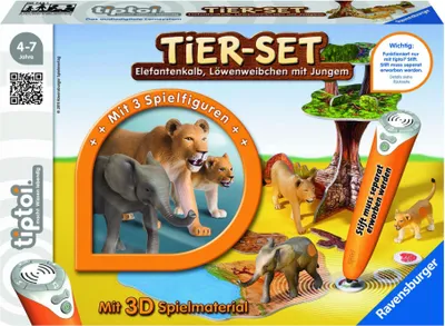 Produktbild von Ravensburger tiptoi Spielfigur Tierwelt Tier-Set Löwen 00743