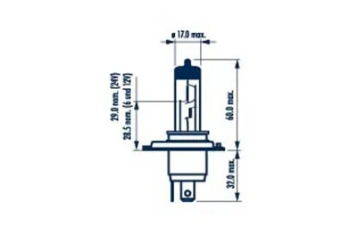Produktbild von 1x NARVA Range Power Blue+ H4 Glühlampe Fernlicht 12V 60/55W P43t-38 Halogen 48677