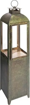 Produktbild von 1x Laterne "Patina" aus Metall/Glas grün 91cm