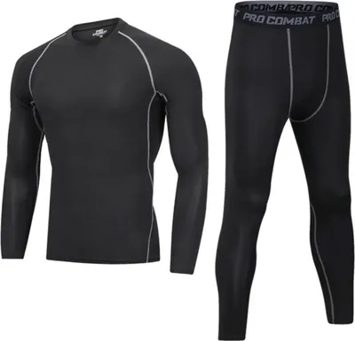 Produktbild von INF Thermo-Unterwäsche Set für Herren - Elite Grau Zweiteilig (Langarm + Hose) XL